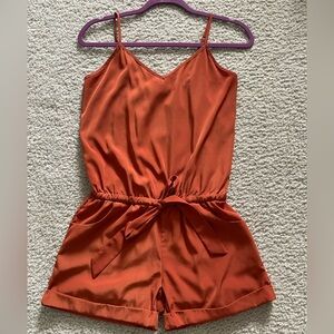 JCrew romper size XXS copper brown.